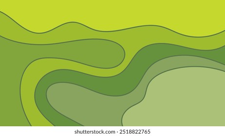 ABSTRACT BACKGROUND GREEN COLOR WITH HAND DRAWN SHAPES FLAT DESIGN VECTOR TEMPLATE FOR WALLPAPER, COVER DESIGN, HOMEPAGE DESIGN