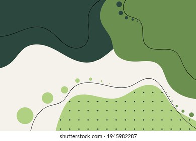 Abstract Background Green Color. Liquid Style. Minimalist Artwork Poster. Design For Web Banner, Wallpaper, Fabric Print 