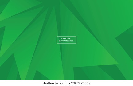 abstract background green with creative shape line gradient style for card design, banner, brochure