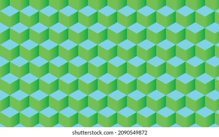 Fondo abstracto de los cubos verdes