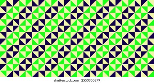 Abstract background Green, dark blue and white triangle pattern