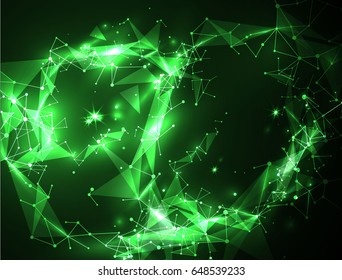 Abstract background for green design technology and networking science