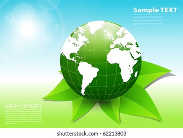 concepto de fondo abstracto de tierra verde, vector