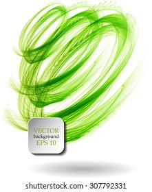 Abstract background with green ellipses
