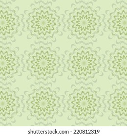 Abstract Background, Green Flowers