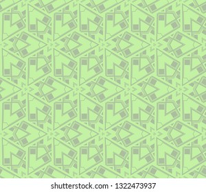 Abstract background. Green geometric seamless pattern in modern stylish. Vector seamless pattern