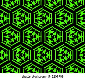 Abstract background. Green geometric seamless pattern in modern stylish. Vector seamless pattern
