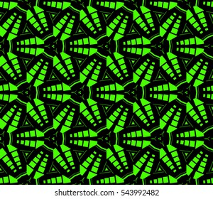 Abstract background. Green geometric seamless pattern in modern stylish. Vector seamless pattern