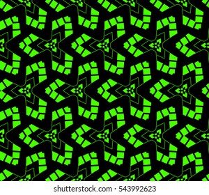 Abstract background. Green geometric seamless pattern in modern stylish. Vector seamless pattern