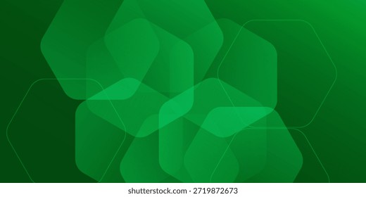 Abstract background green with geometric shapes gradient color design modern