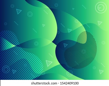 Abstract background green geometric, Vector illustration and design for web, backdrop, wallpaper, and background design concept.