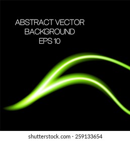 Abstract background with green glowing lines