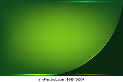 The abstract background is green and glowing in the middle.  And the front frame in dark green is free space