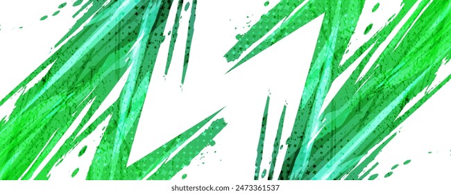 Fondo Abstractas con pincel degradado verde. Fondo del deporte de Grunge para el diseño del Anuncio o del cartel