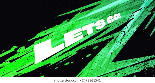 Abstract Background with Green Gradient Brush. Grunge Sport Background for Banner or Poster Design