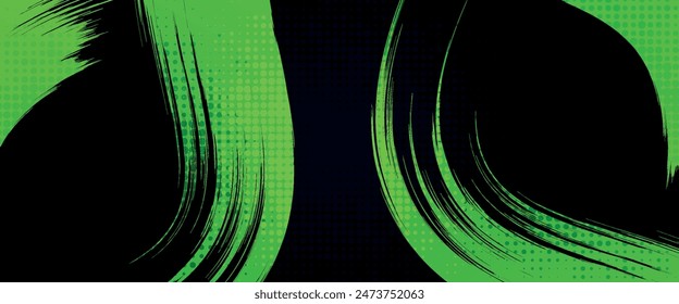 Abstract Background with Green Gradient Brush. Grunge Sports Background