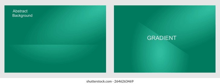 Abstract Background Green Gradient, for Presentation and Design, Studio showroom product base, fashion runway mockup scene. vector illustration