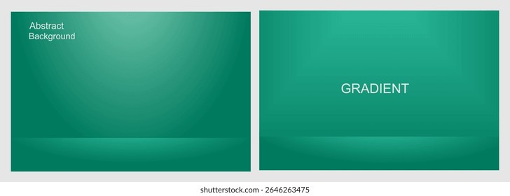 Abstract Background Green Gradient, for Presentation and Design, Studio showroom product base, fashion runway mockup scene. vector illustration