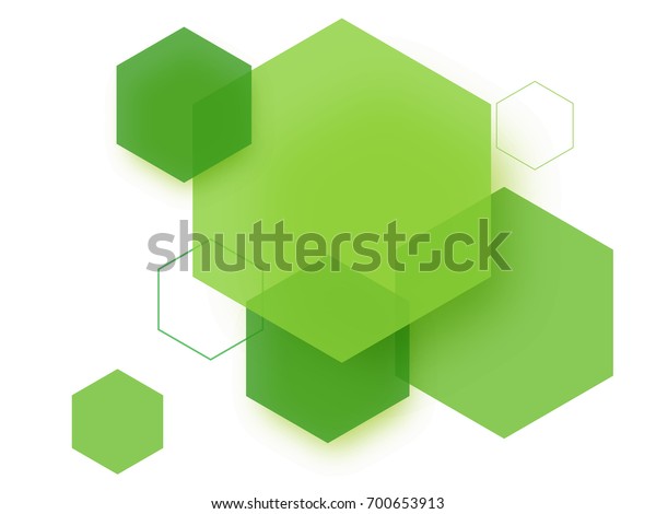 Abstract Background Green Hexagonal Shapes Stock Vector Royalty Free