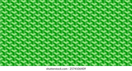 Abstract background, Green isometric Seamless Pattern