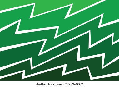 Fondo abstracto con un patrón de línea de zigzag verde