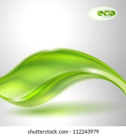 Abstract background with green leaf