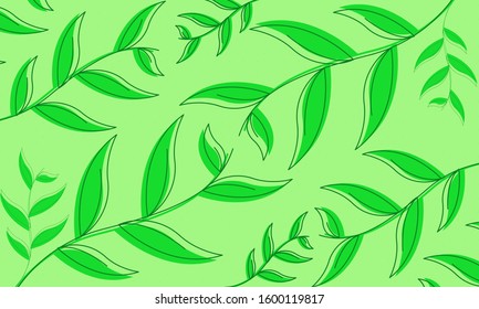 abstract background with green leaf
