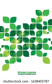 Abstract Background With Green Leaf Design