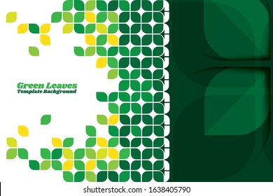 Abstract background with Green leaf design