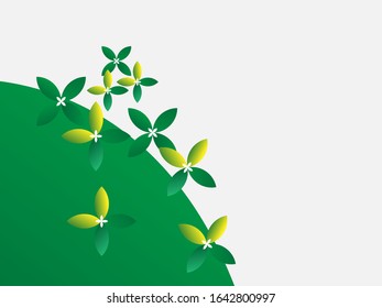 Abstract background with Green leaf design
