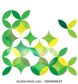 Abstract background with Green leaf design
