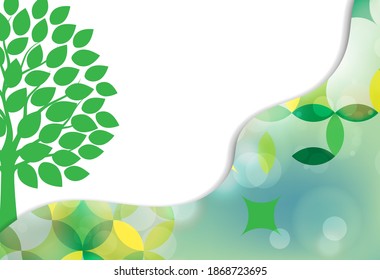 Fondo abstracto con diseño de hoja verde

