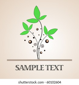 Abstract background with green leaves