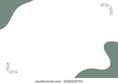 fundo abstrato com folhas verdes. Um plano de fundo abstrato e elegante com gradientes suaves, curvas suaves e transições de cores dinâmicas. Perfeito para uso em projetos digitais, sites, aplicativos móveis