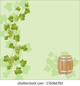 abstract background with green leaves. vector illustration