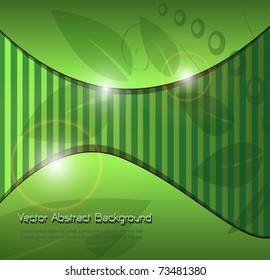 Abstract background green with leaves, vector.