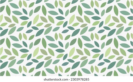 Abstract background with green leaves.Vintage elegant green floral pattern.vector illustration repeatable pattern, wallpaper design.