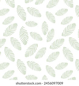 Abstract background with green leaves.Vintage elegant green floral pattern.vector illustration repeatable pattern, wallpaper design.