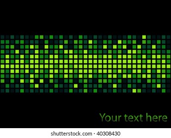 Abstract background with green lights