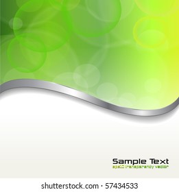 Abstract background  green lights. Vector illustration.