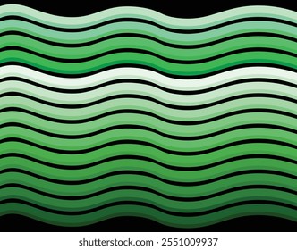 Abstract background Green Line Wave pattern background