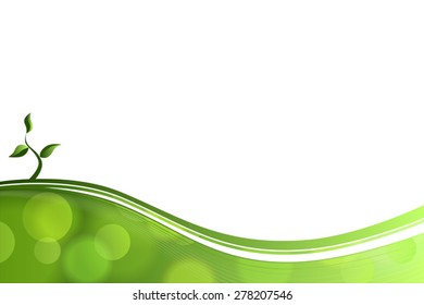 Abstract background green lines eco sprout vector