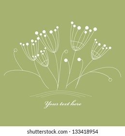 abstract background of green lines foliage