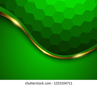 Abstract background  green mosaic, interesting vector hexagons texture.