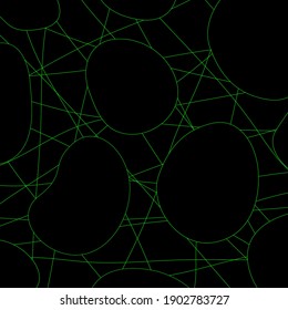 Antecedentes abstractos. Líquido de neón verde sobre fondo negro. Fondo geométrico. Ilustración del vector
