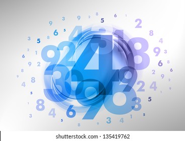 abstract background with green numbers