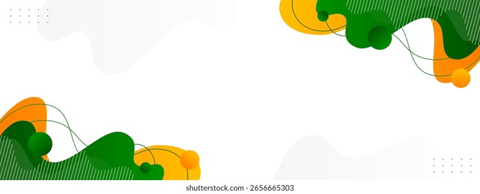 plano de fundo abstrato com cores verde, laranja e branco