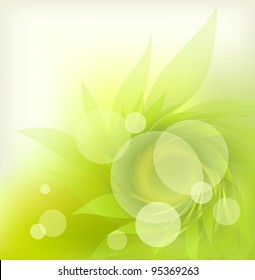 abstract background with green petal