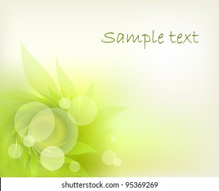 abstract background with green petal