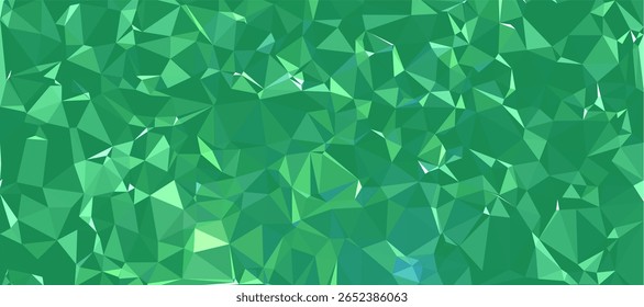 Fundo abstrato Padrão de polígono verde forma de triângulo de baixo poli, fundo geométrico com design de fundo de baixo poli. 
